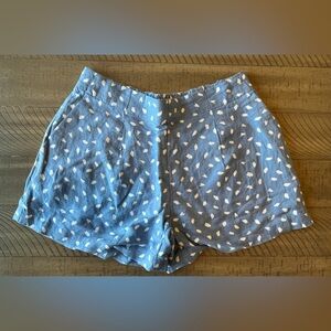 LOFT Size Small Shorts Blue with White Dots/Designs